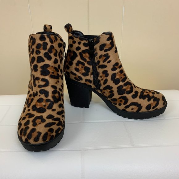 TOP Moda Shoes - NWOT Top Moda Leopard print High Heel Boots Size 6 1/2